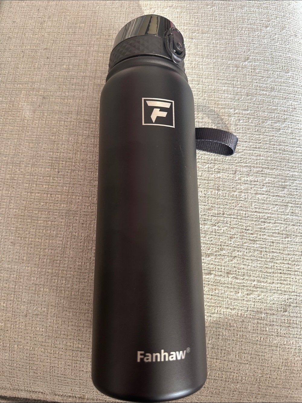 NWOB Black 32 Ounce Stainless Steel Fanhaw Water Bottle